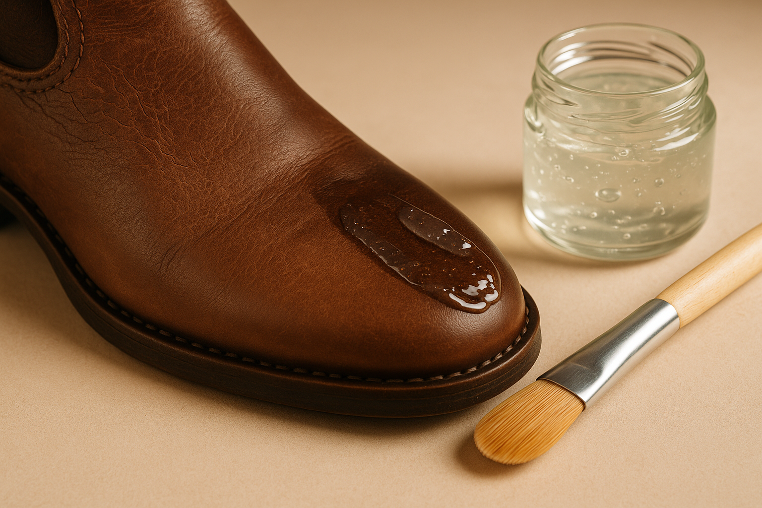Aloe vera gel for hydrating dried leather